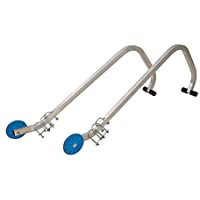 Silverline 336094 Juego de ganchos para escaleras de tejados- Plata